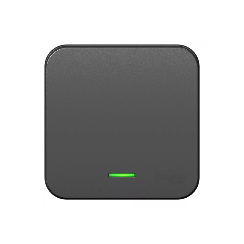 Выкл 1 кл о/у с подсв. 10А 250B антрацит BLANCA