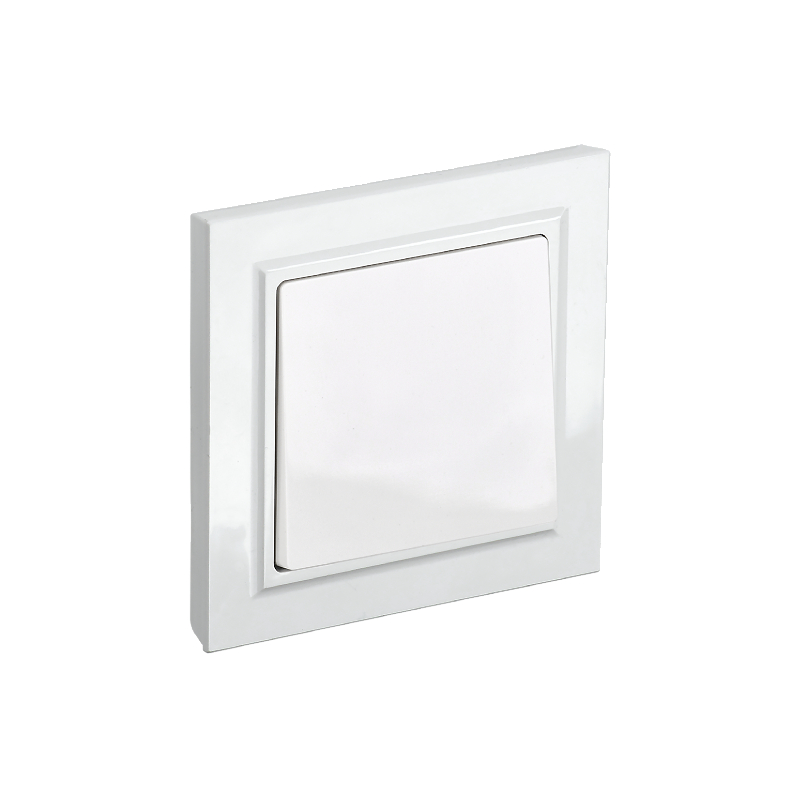 Выкл 1-кл. 10А в сборе "BRITE" белый (1/100)