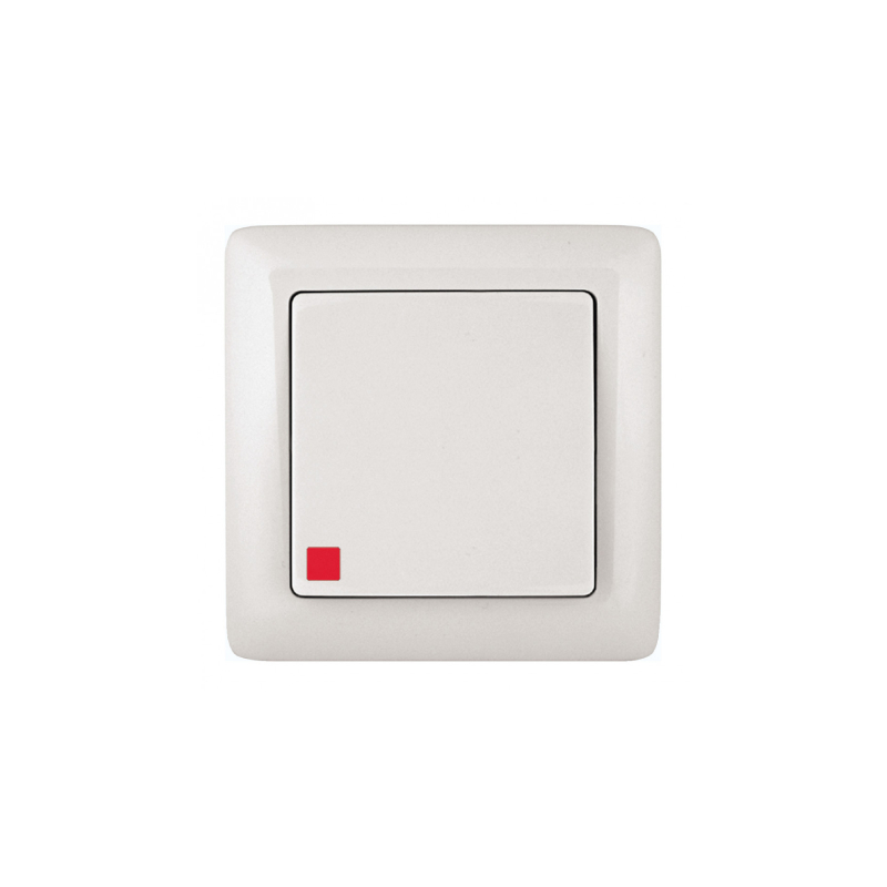 Выкл 1кл с/у с подсветкой 6А 250В белый ХИТ