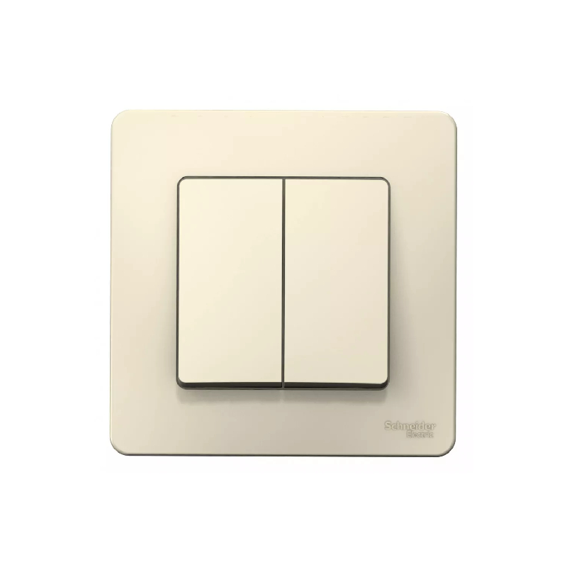 Выкл 2 кл c/у 10А 250B молочный BLANCA