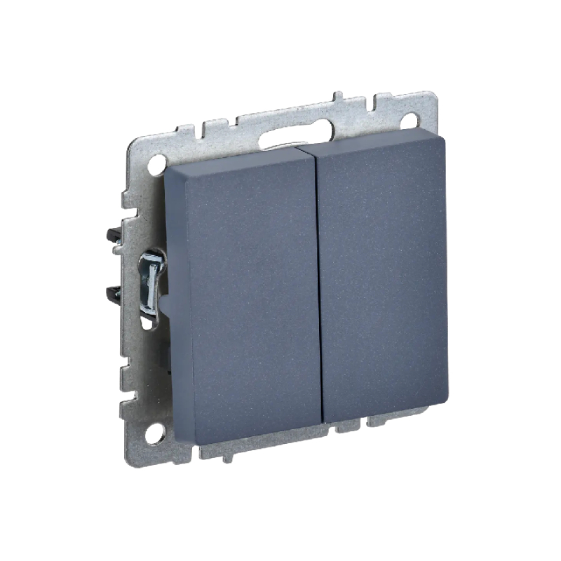 Выкл 2-кл. 10А б/рамки "BRITE" маренго (1/100)