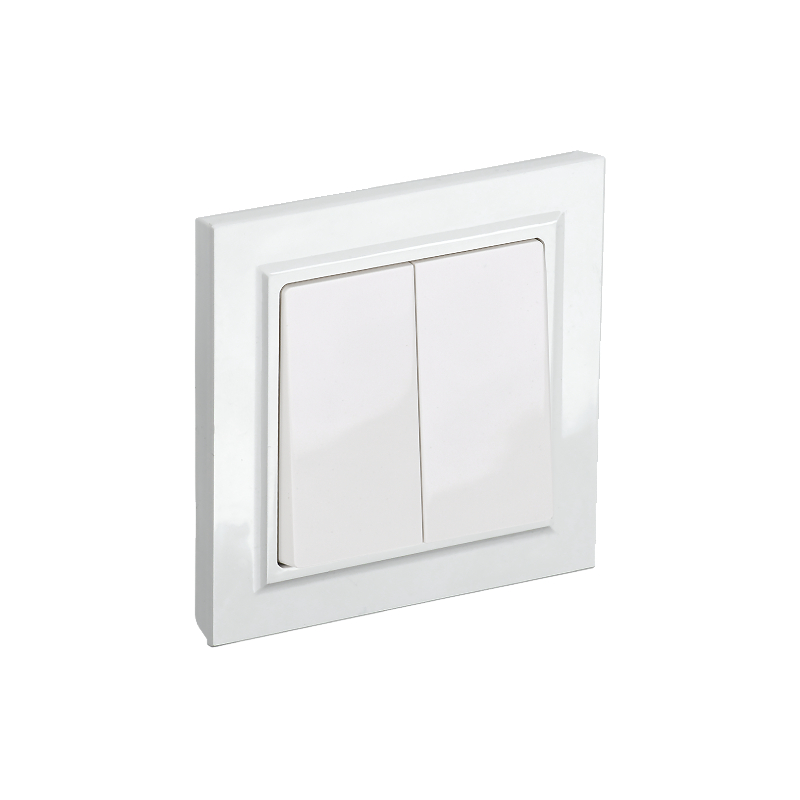 Выкл 2-кл. 10А в сборе "BRITE" белый (1/100)