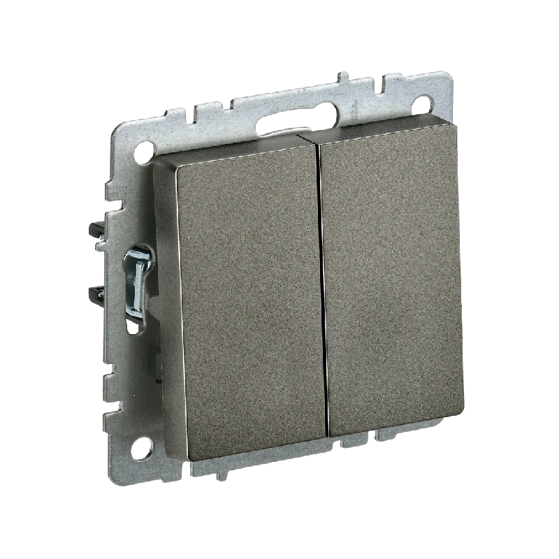 Выкл 2-кл. прох. 10А б/рамки "BRITE" темная бронза (1/100)