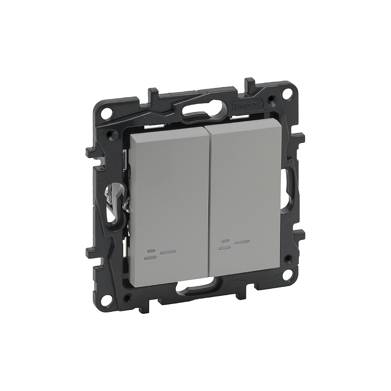 Выкл. 2-кл. с инд. 10А б/рамки