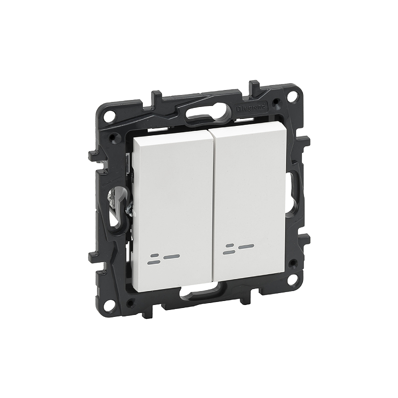 Выкл. 2-кл. с инд. 10А б/рамки