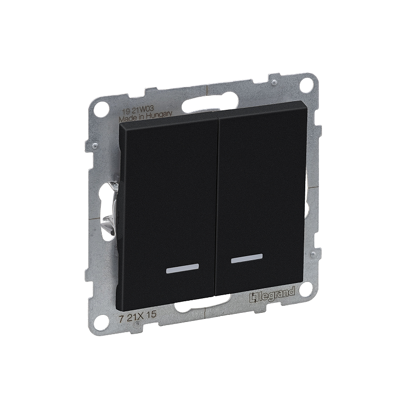 Выкл. 2-кл. с инд. 10А б/рамки