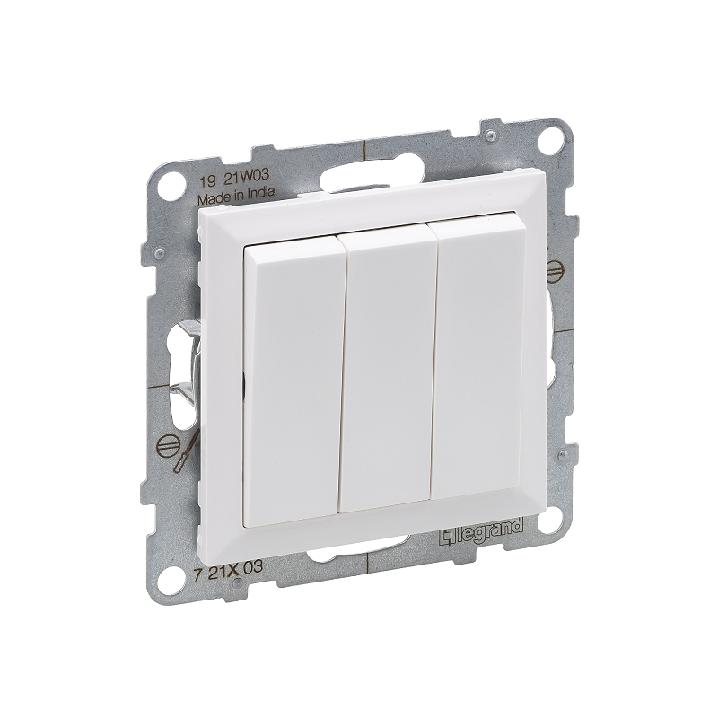 Выкл. 3-кл. 10А б/рамки