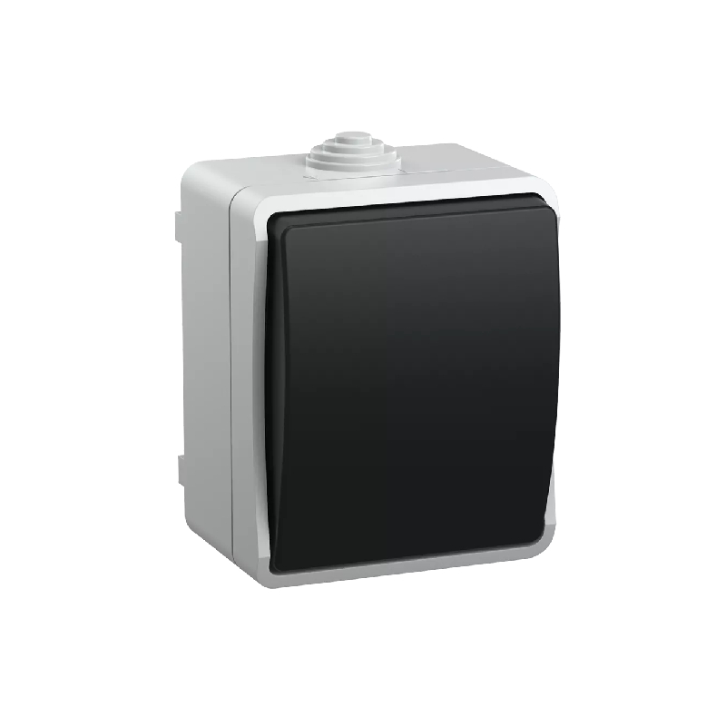 Выключатель 1кл о/у серый IP54 ROCK (10/200) UNIT