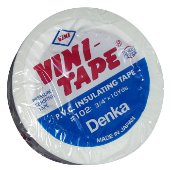 Японская Изолента #102 ПВХ белая Vini Tape (10)(500)