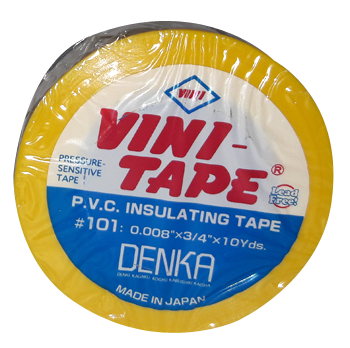 Японская Изолента #102 ПВХ желтая Vini Tape (10)(500)