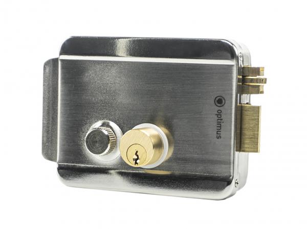 Замок эл-мех. сталь нерж EMR-02 (хром) Размр 127х105х40мм наклд.12В IP50 NEW