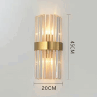 Бра хрусталь+золото  прямоугольный  2*Е14