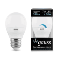 Лампа Gauss Globe 7W 4100К E27 105102207-D dimmable