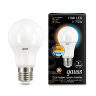 Лампа Gauss Led A60 10W E27 2700/4100 СТС 102502110-Т