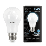 Лампа Gauss Led A60 16W E27 1470lm 4100K 102502216
