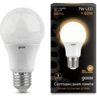 Лампа Gauss LED A60  7W E27 3000K  102502107