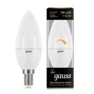 Лампа Gauss LED Candle 7W E14 3000K диммер. 103101107-D