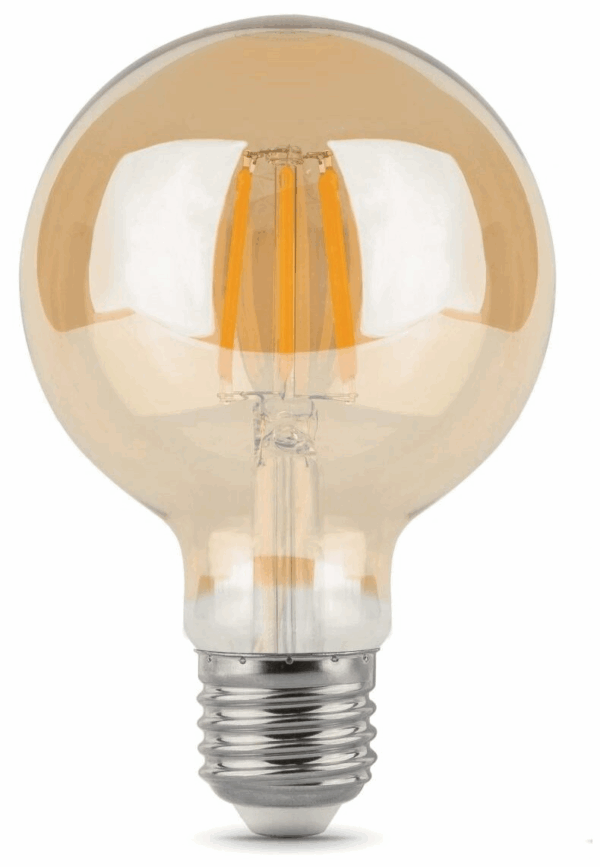 Лампа Gauss LED Filament G95 6W E27 2400K Golden 105802006