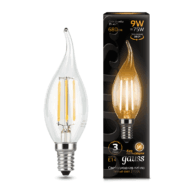 Лампа Gauss LED Filament Свеча на ветру E14 9W 680lm 2700K  104801109