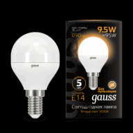 Лампа Gauss Led Шар  9,5W E14 890lm 3000K 105101110