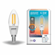 Лампа Gauss LED Smart Home Filament C35 4.5W 2000-6500K E14 изм.цвет+дим 1250112