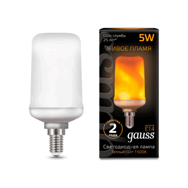 Лампа Gauss LED T65 5W 1500K E14 157401105