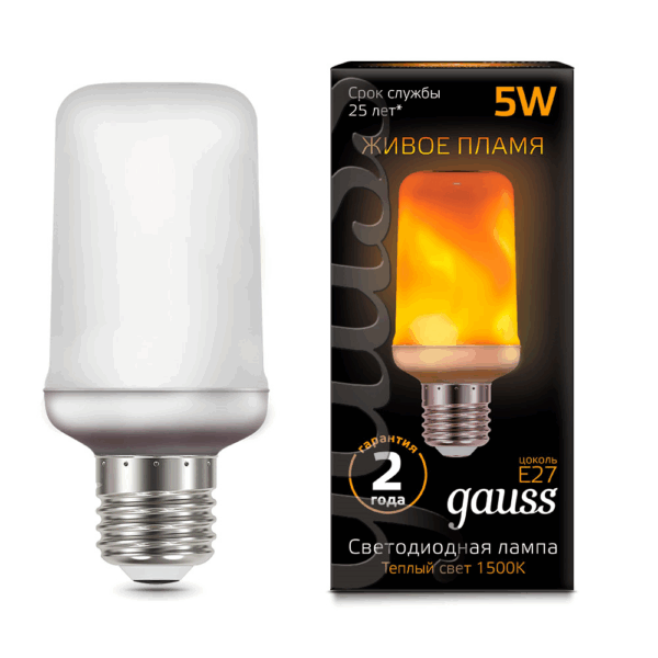 Лампа Gauss LED T65 5W 1500K E27 157402105