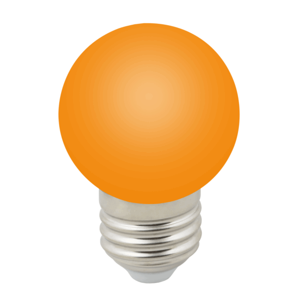 Лампа светодиод.LED G45 1W/ORANGE/E27/FR оранж. свет