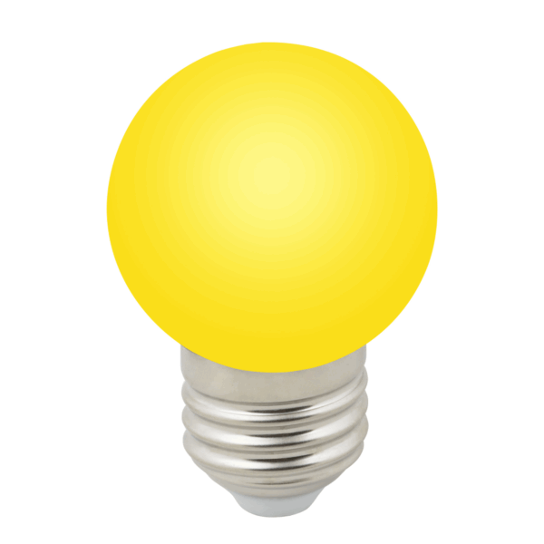 Лампа светодиод.LED G45-1W/YELLOW/E27/FR желт. свет