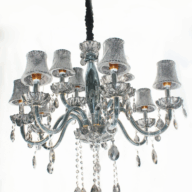 Люстра 72261 CR/8+4P BK/YHS