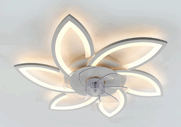 Люстра LED FAN FLOWER 92W+18W R-APP WH — изображение 2