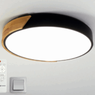 Люстра LED SOLEIN wood 50W BK