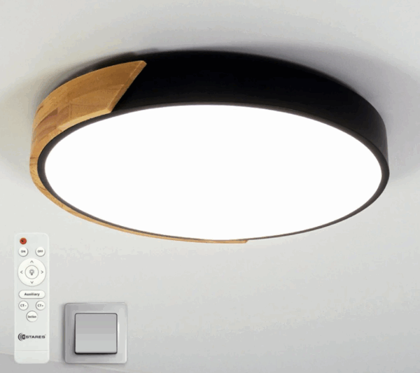 Люстра LED SOLEIN wood 50W BK