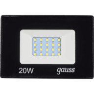 Прожектор Gauss 20W черный IP65 6500K FL613100320