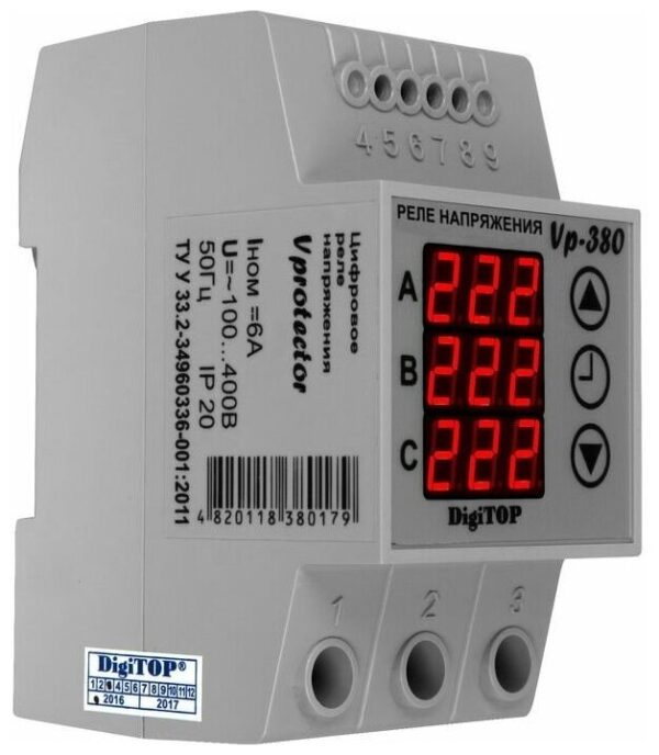 Реле напряжения Vp 380B — изображение 2