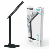 Св-к настольный Gauss GTL201 10W 580Im 4000K чёрный димм. GT2012