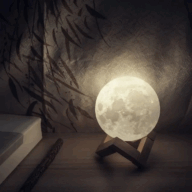 Св-к настольный Gauss NN001 3D Луна 1W 5V Li-ion D10см белый NN001