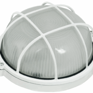 Св-к НПП 1302 60Вт IP54 белый/круг с реш. ИЭК