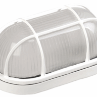 Св-к НПП 1402 60Вт IP54 белый/овал с реш. ИЭК