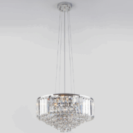 Св-к подвесной 10105/5 хром/прозрачный хрусталь